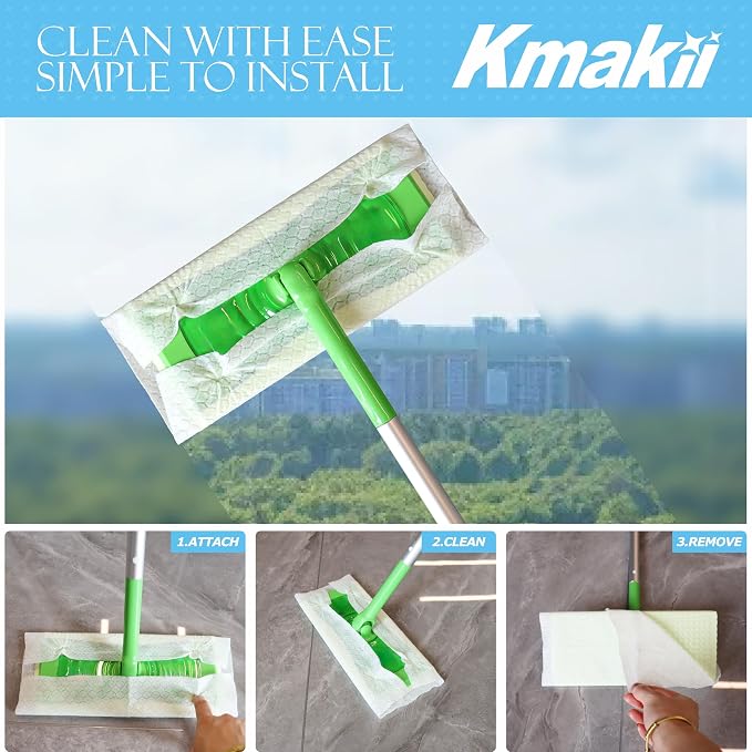 KMAKII Dry Sweeping Cloths Dry Mop Refills - Image 3