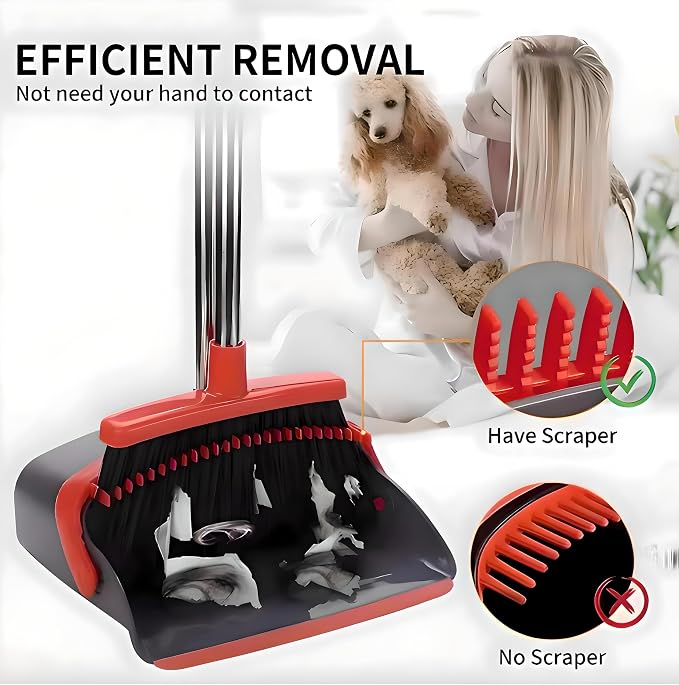 Broom and Dustpan Set – Upright Standing Broom - Image 2
