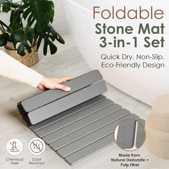 3-Pack Large Stone Kitchen Dish Drying Mat - Image 8