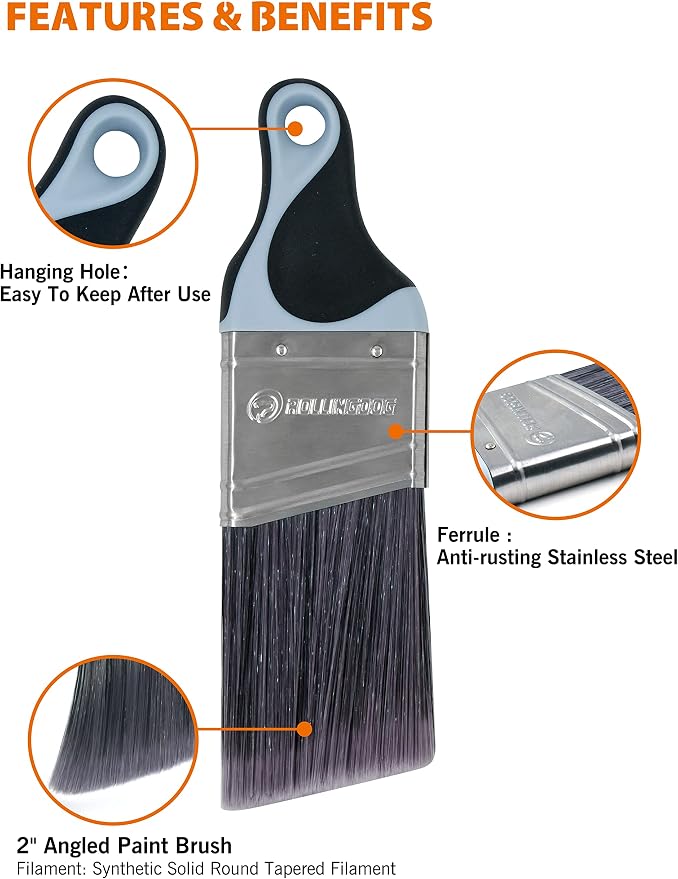 ROLLINGDOG 2 Inch Trim Paint Brush - Image 5