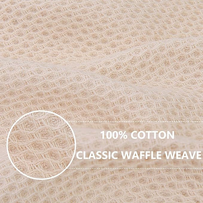 Homaxy 100% Cotton Waffle Weave Kitchen Dish Towels, Ultra Soft Absorbent Quick - Image 2