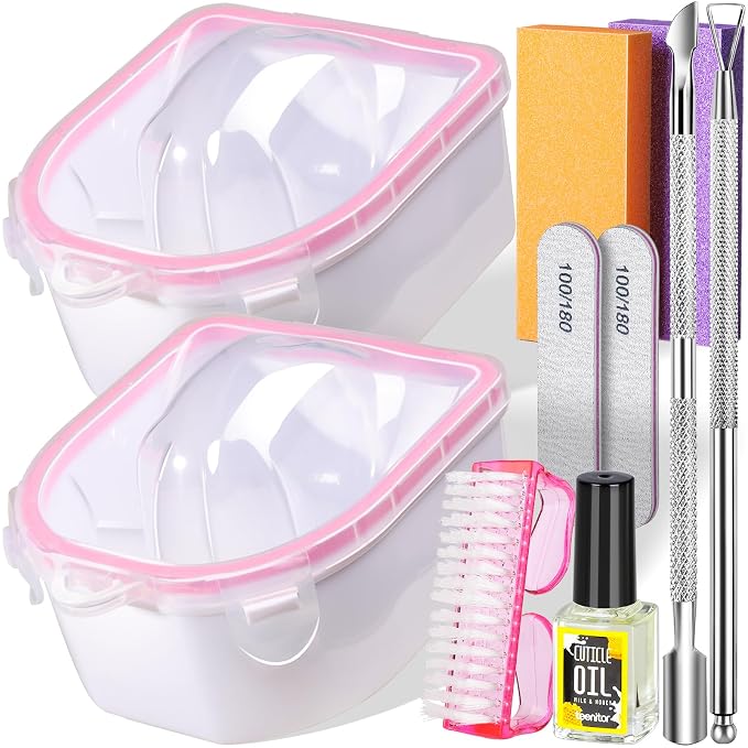 Teenitor 10Pcs Nail Soaking Bowl Kit 2 Soak Off Bowl Nail Soaking Bowl Acetone by PERFECTYOURBEAUTY
