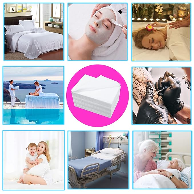 200 Pcs Disposable Bed Sheets 31" x 71" Massage Table Sheets Non Woven Fabric - Image 7