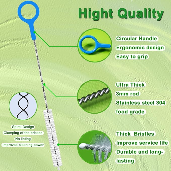 Straw Cleaning Brush 2 Size 12 mm, Straw Cleaner Brush - Image 4