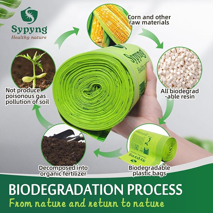13-17 Gallon Compostable Trash Bags Heavy-Duty & Durable, 1.1 Mil Thick | 100% - Image 8