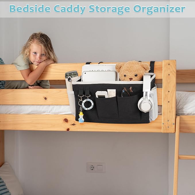 Loghot Bedside Caddy/Bedside Storage Bag Hanging Organizer - Image 6