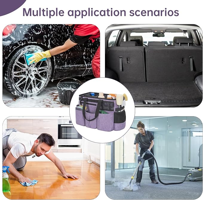 Wearable Cleaning Caddy Bag for Cleaning Supplies, Large Capacity Cleaning - Image 6