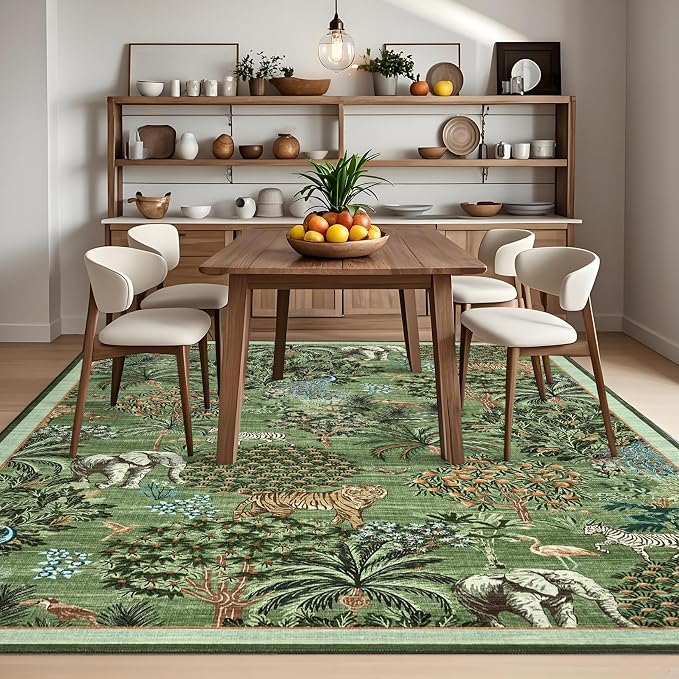 GarveeHome Jungle Washable Rug 9x12 Area Rugs - Image 8