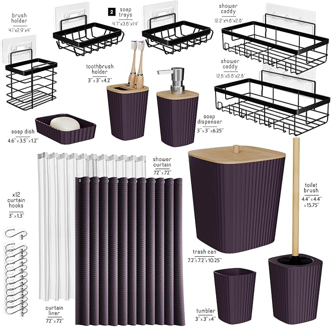 Clara Clark Bathroom Accessories Set - Image 3