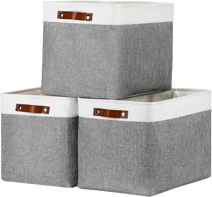 DULLEMELO Large Storage Baskets, Fabric Storage Basket by DULLEMELO
