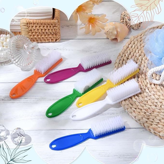 Patelai 200 Pcs Handle Grip Nail Brush Bulk Fingernail Brushes Pedicure Brush - Image 4