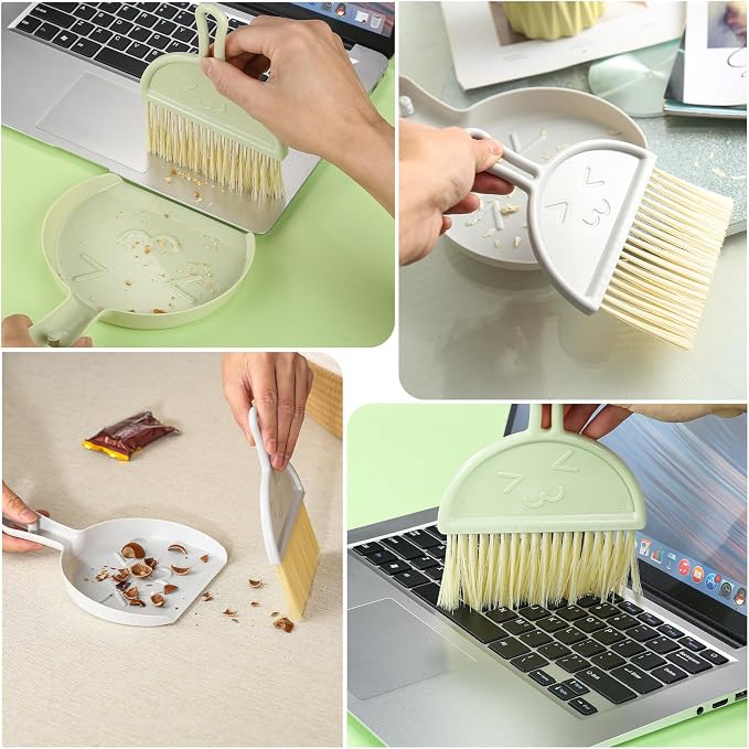 Small Broom and Dustpan Set, Broom Dustpan Brush, Handheld Dust Pan - Image 6