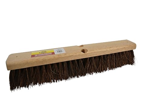 Bristles 4218 18” Outdoor Push Broom Head – Heavy Duty Hardwood Block, Rough by JANICO+MANUFACTURING