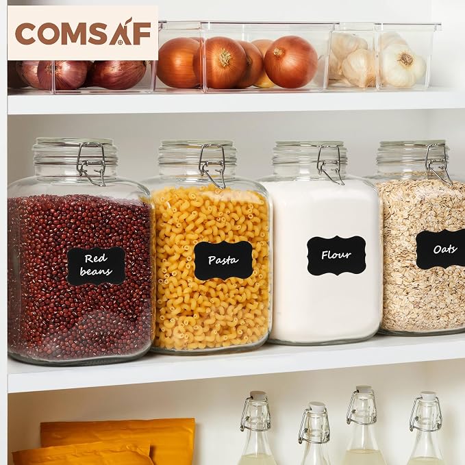 ComSaf 1 Gallon Glass Jar with Lid, Flour Sugar Storage Containers 128oz - Image 7