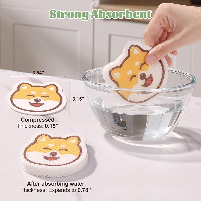 JOYMOOP Cartoon Kitchen Sponge, Cellulose Sponges - Image 3
