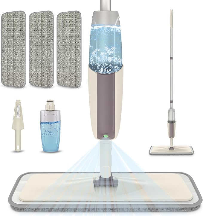 Spray Wet Mops for Hardwood Floor Cleaning by MEXERRIS