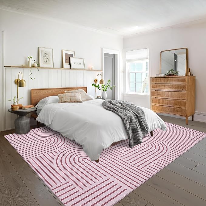 Washable Rug 8x10 Area Rugs for Living Room, Abstract Rug for Bedroom, Soft - Image 2