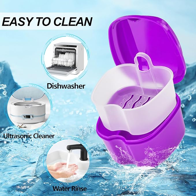 Denture Bath Case Denture Cleaning Cup - Image 8