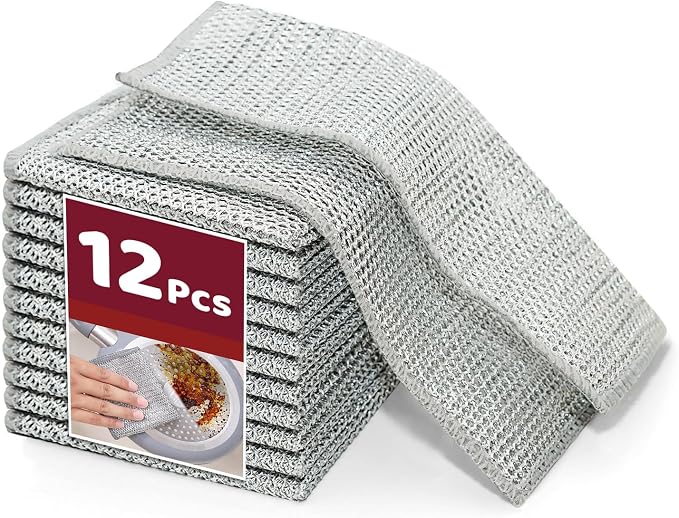 12 PCS Non-Scratch Wire Dishcloths by levateeta