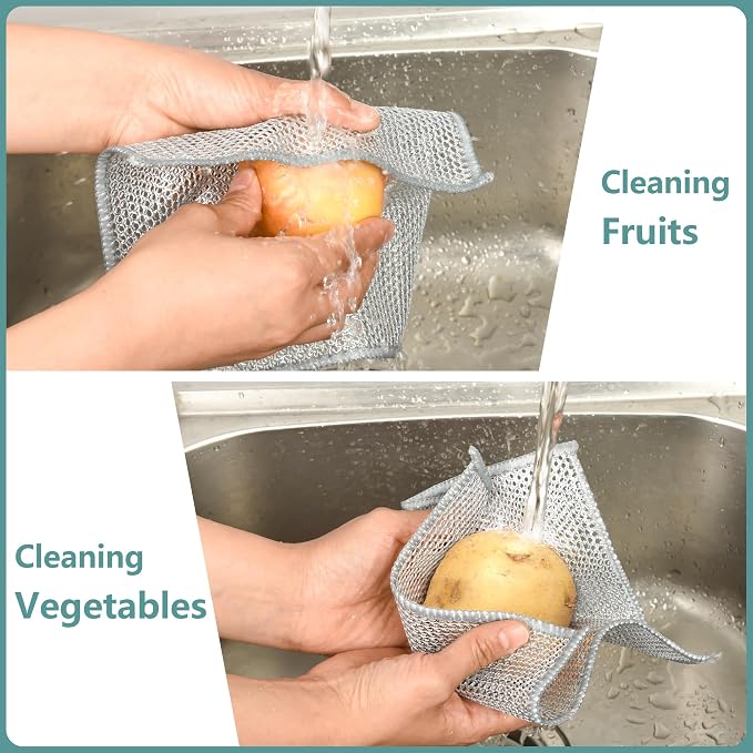 12Pcs Multipurpose Wire Dishwashing Cloths, Non-Scratch Wire Dishcloths - Image 3