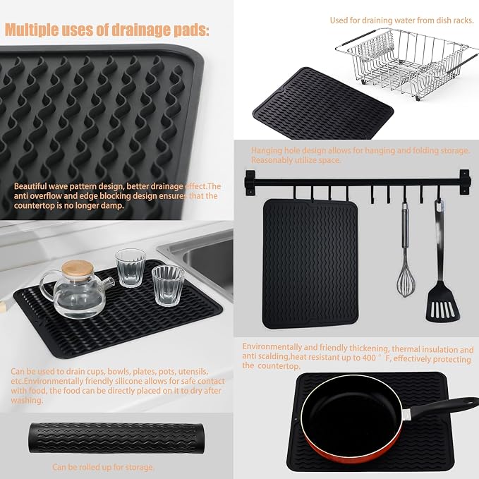 Stainless Steel Dish Drying Rack, Expandable Fruit & Vegetable Drain Rack over - Image 7