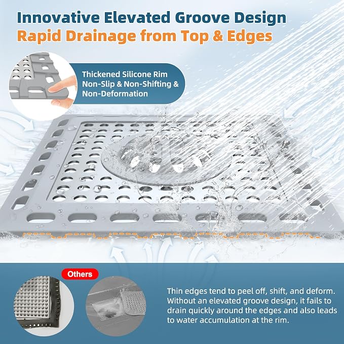 Hibbent Upgraded Shower Drain Hair Catcher - Image 4