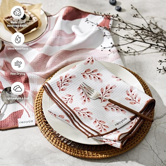 RECYCO Waffle Kitchen Towel Set of 2 - Image 3