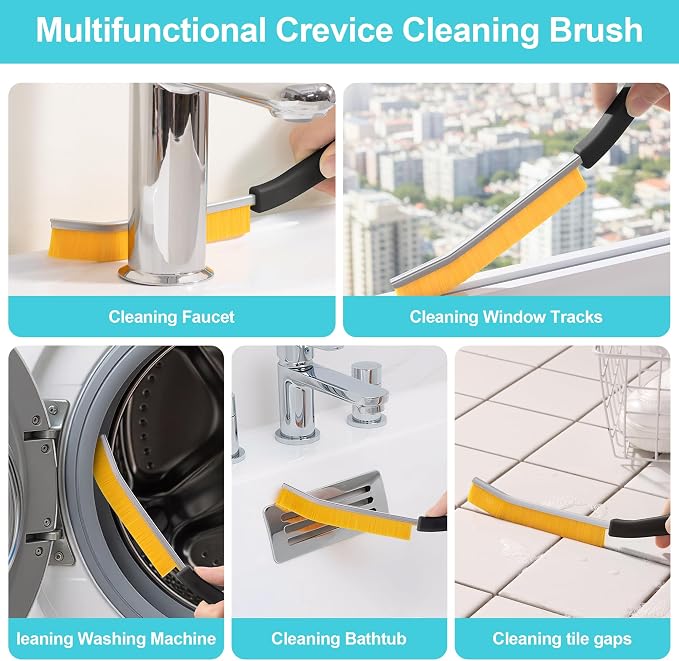 JOYMOOP 4 Pack Crevice Cleaning Brush, House Cleaning Supplies, Magnetic Gap - Image 9