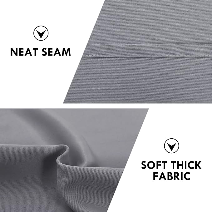 DWCN Short Grey Blackout Curtains - Image 5