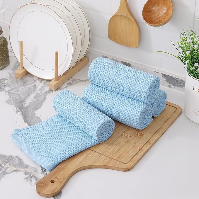 Kitinjoy 100% Cotton Waffle Weave Kitchen Hand Towels - Image 7