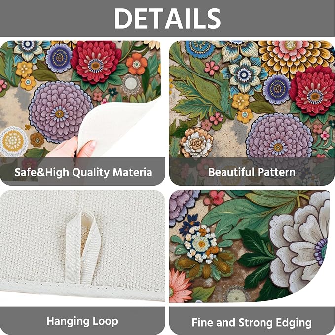 Dish Drying Mat for Kitchen Counter 18x24 Inch, Super Absorbent Dish Drainer Mat - Image 4