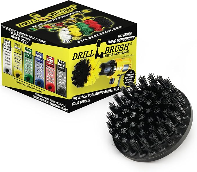 Ultra Stiff 4-Inch Electric Spin Scrubber: Industrial Cleaning Supplies by Drillbrush