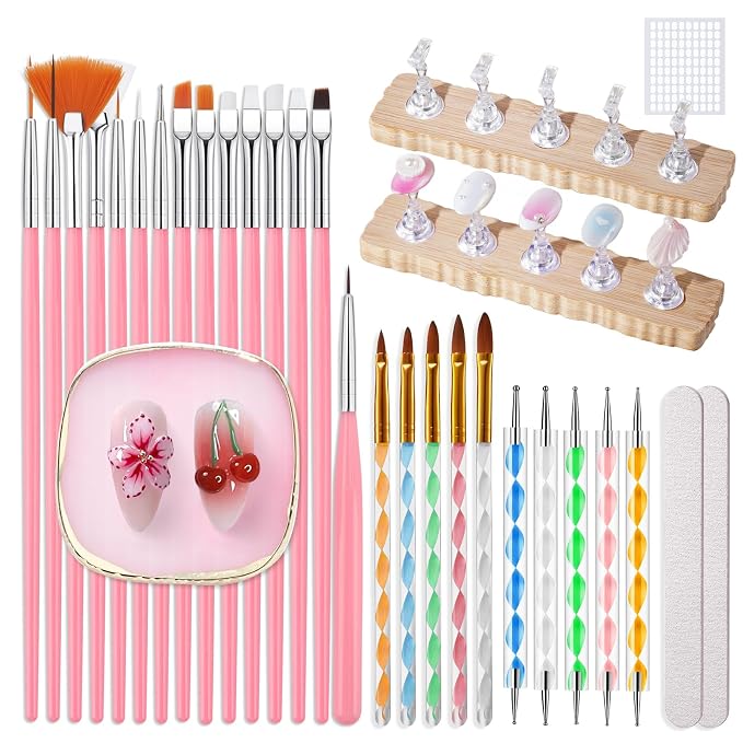 38Pcs Nail Art Brushes Set: Nail Art Tools by Rosiour