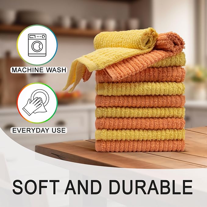 Textila Bar Mop Towels 12x12 Inch – Lemon Yellow - Image 2