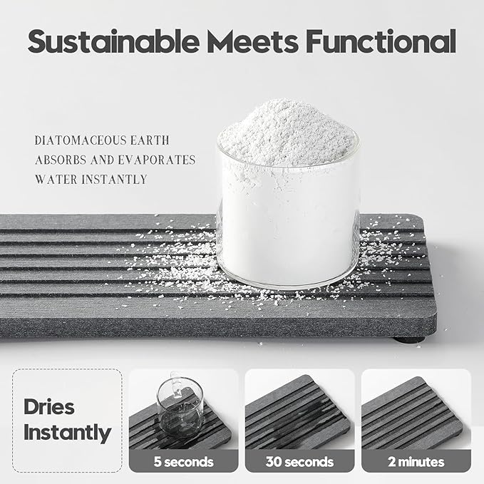 2PCS Diatomite Quick Stone Drying Tray Mat - Image 3