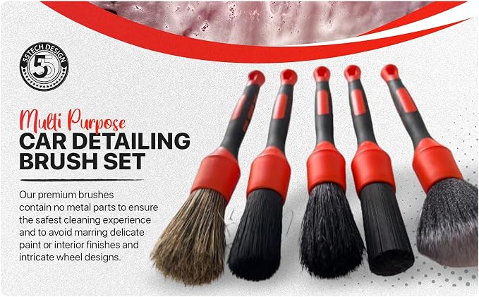 Preimum Car Detailing Brush Set by 55techMotors