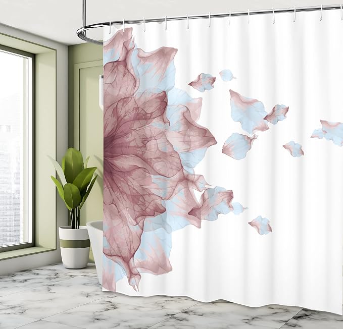 Ambesonne Flower Shower Curtain, Abstract Themed Modern Futuristic Image - Image 4