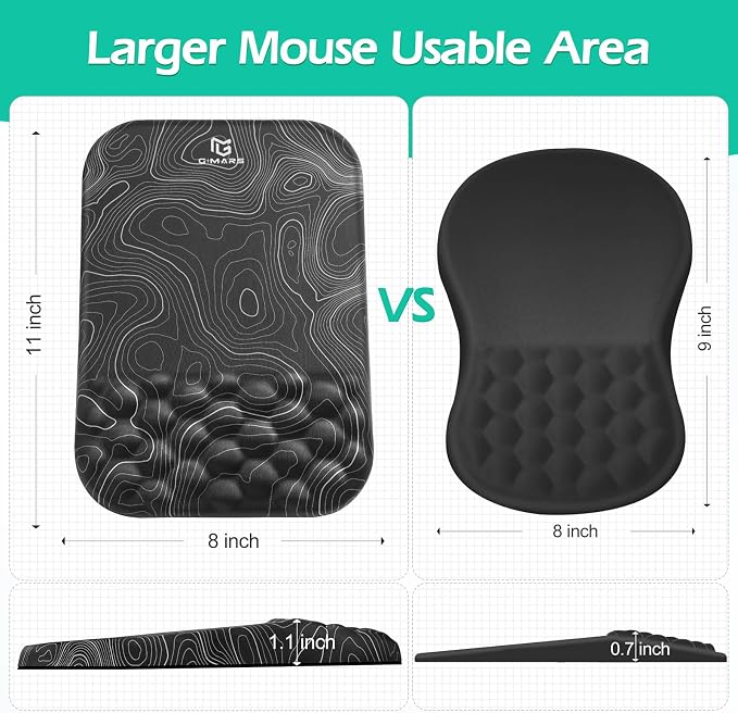 Gimars Upgrade Ergonomic Mouse Pad Wrist Rest - Image 2