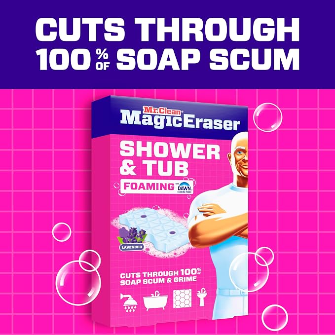 Mr. Clean Magic Eraser Sponge, Tub Cleaner, Soap Scum Remover, Bathroom - Image 2