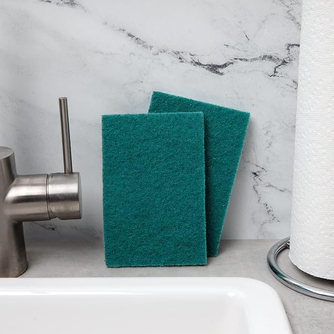 50-Pack Heavy Duty Green Scouring Pads 4x6 Inch | Reusable Non-Scratch Scrub - Image 4