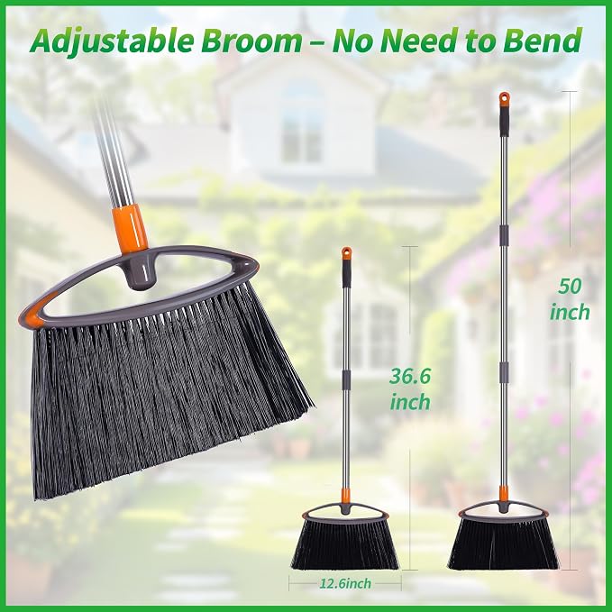 Still Bristle Broom to Sweep Snow, Heavy Duty Broom - Image 3