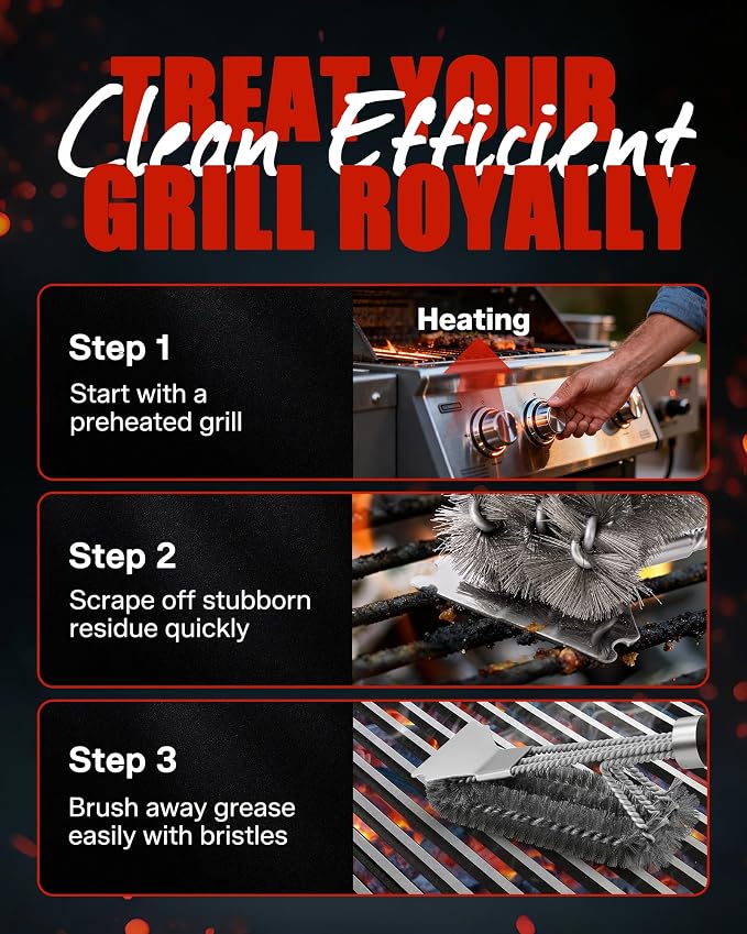 Grill Brush with Scraper - Image 8
