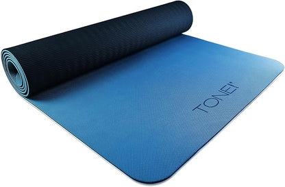 TONE Fitness Yoga Mat 1/4" Thick Non Slip Exercise & Pilates Mat for Home Workouts with Carrying Strap | Multiple Options