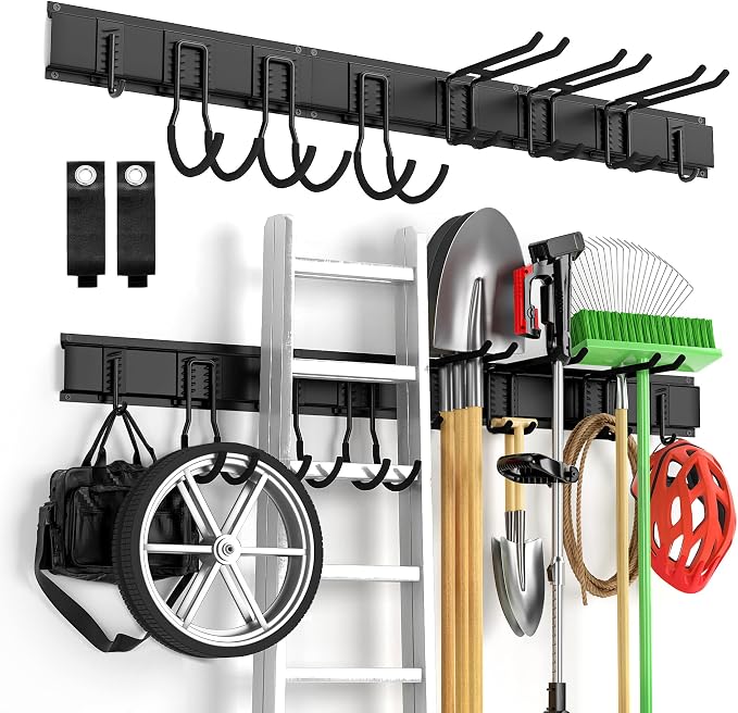 Garage Tool Organizer Wall Mount 13 PCS, Yard Garden Tool Organizer, Adjustable by Ailadl