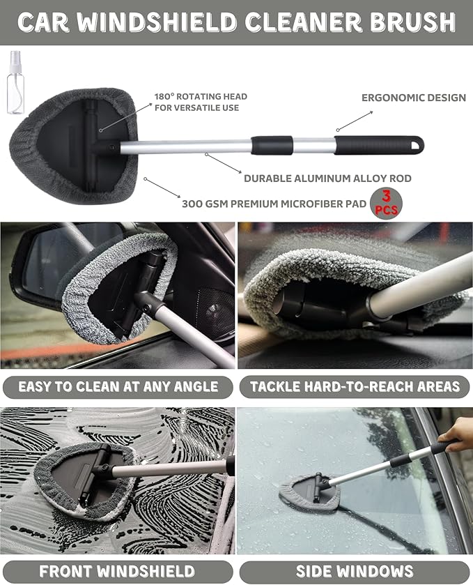 18Pcs Professional Car Interior Detailing Kit All-in-One Cleaning Tools - Image 3