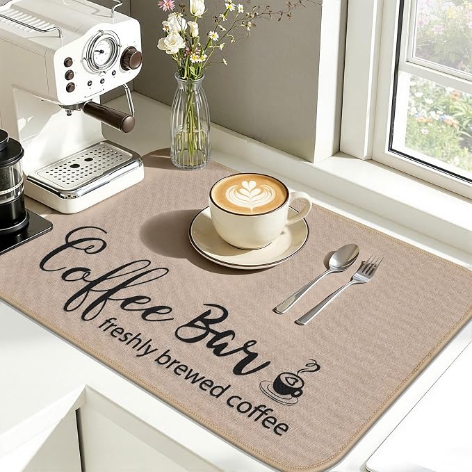 Findosom Dish Drying Mat, Cuttable Drying Mat by Findosom