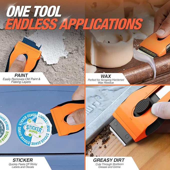 Razor Blade Scraper Tool | 18 Extra Blades, Unique Auto-Reload Mechanism - Image 7