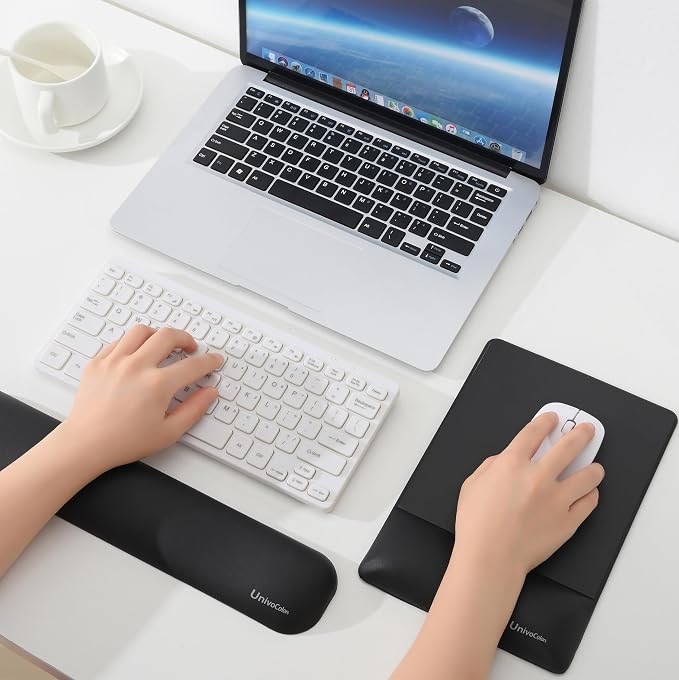 UnivoColors Design-Wave Set of Keyboad Wrist Rest & Mouce Pad, Artificial - Image 4