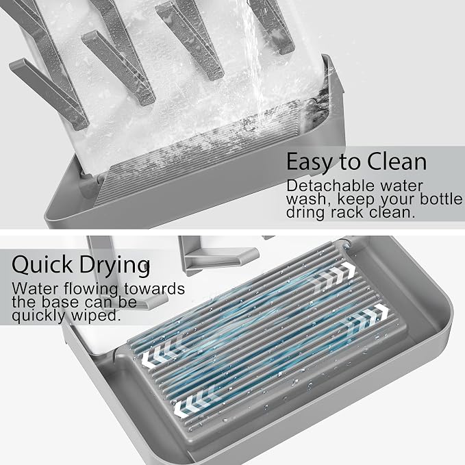 Baby Bottle Drying Rack, Vertical Bottle Rack Dryer Space Saving Bottle Drying - Image 6