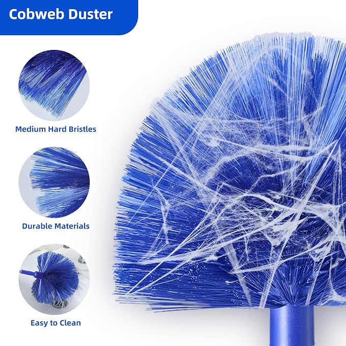 Microfiber Duster for High Ceiling Fan Blades, Cobweb - Image 4
